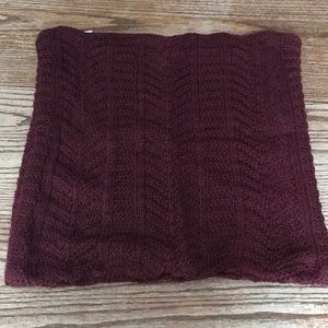 Oui knit berry pillow cover cozy burgundy